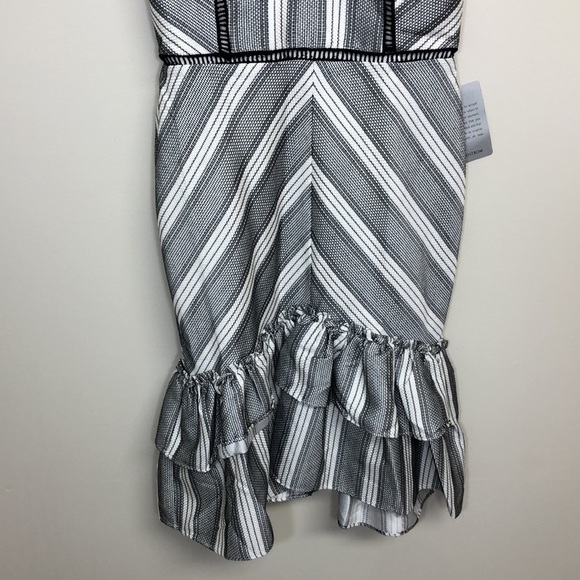 Adelyn Rae Lucille Sleeveless Ruffle Dress Black White Size Small NWT - Picture 6 of 12